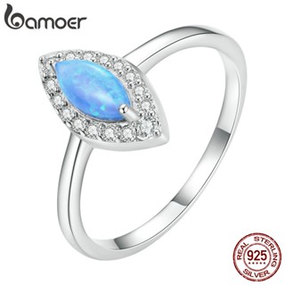 Bamoer 925 Silver Devil Jóias De Anel Sintético Opala Para Meninas