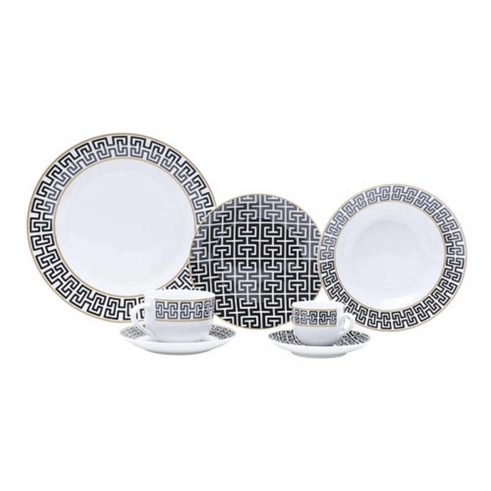 APARELHO DE JANTAR PORCELANA 42 PEÇAS SUPER WHITE LYOR