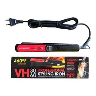 Original Valeries Hair Prancha Chapinha De Cabelo Vh3060 Preta bivolt 110v/220v Super Hot em Oferta na Shopee