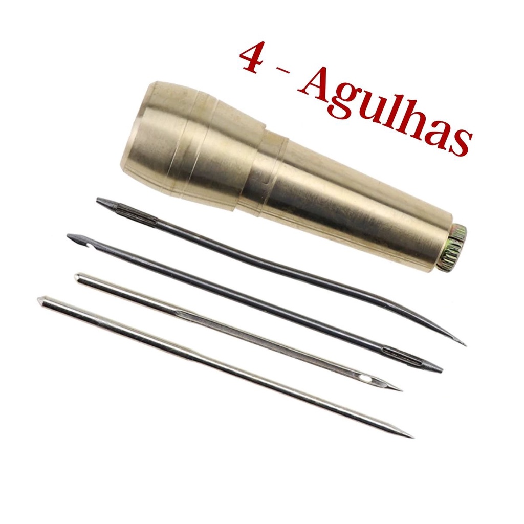 Sovela Costurador Reparo Artesanal Couro Sapatos, bolsas, lona  Com 4 Agulhas, Furador em Oferta na Shopee