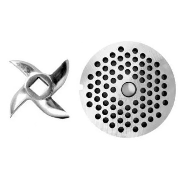 Jogo de Disco/Cruzeta Para Moedor De Carne Boca 22 Inox