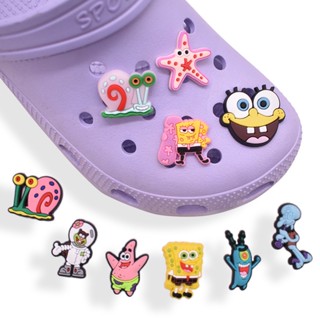 Jibbitz For Crocs SpongeBob SquarePants Pins Diy Sapatos Botão De Encanto
