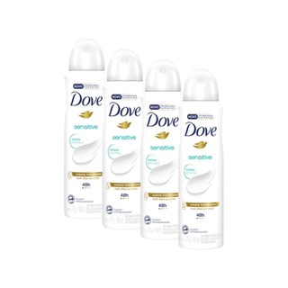Kit 4 Desodorantes Antitranspirante Dove Sensitive sem Perfume 150ml cada