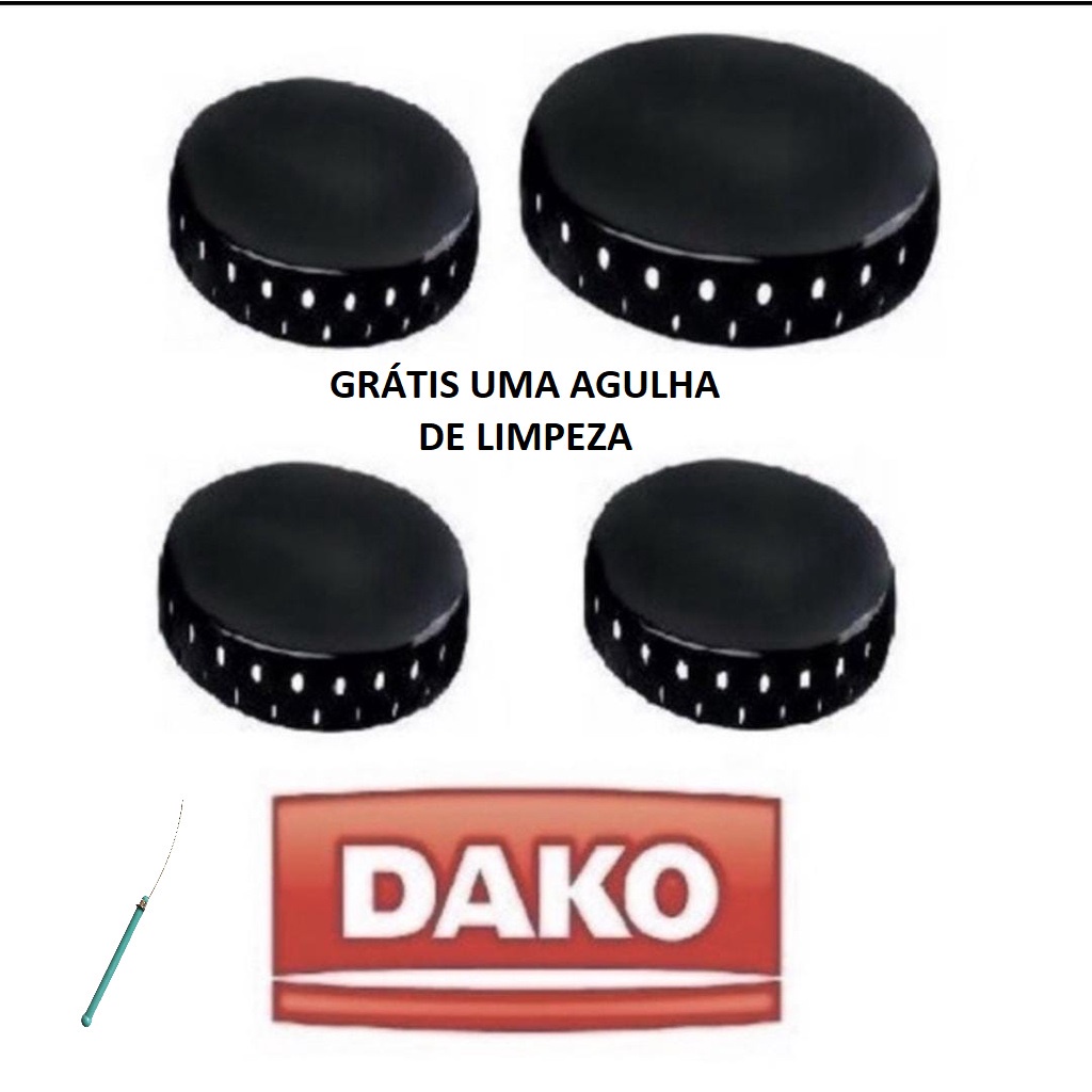 Kit com 4 Espalhadores Tampinha Queimador do Fogão Dako Supreme Luna Lumiere em Oferta na Shopee