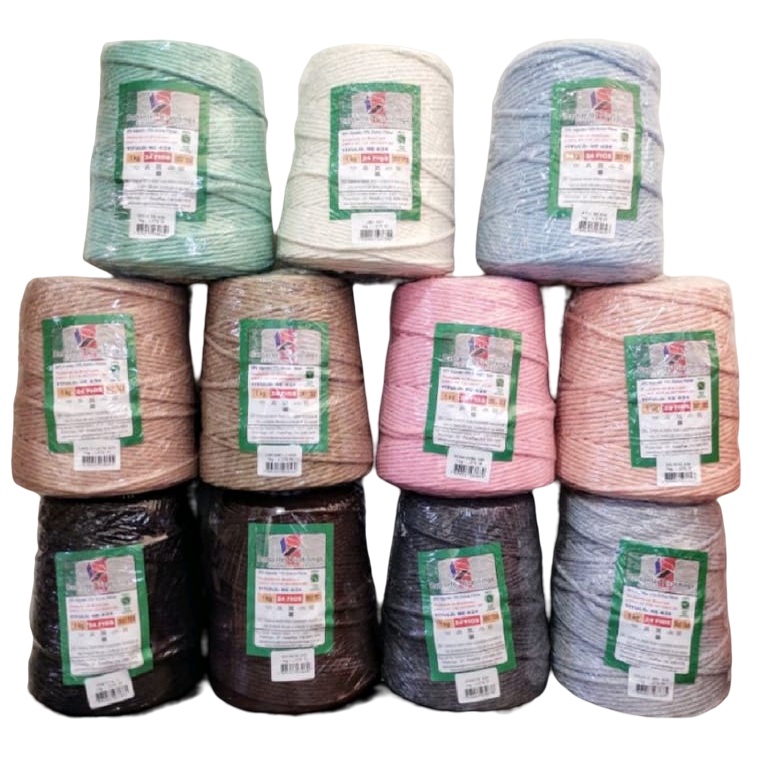 1kg - 24 fios. Barbantes Colonial*. Ideal para macrame. em Oferta na Shopee