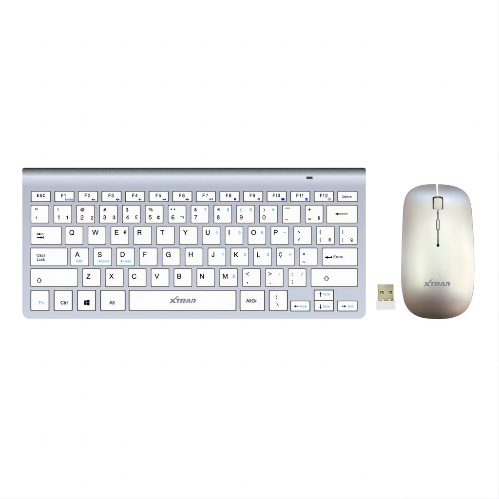 Kit Teclado e Mouse Sem fio para PC Notebook 2.4GHz HK8850