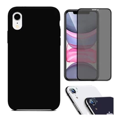 Capa Case Capinha + P. Privacidade 3d 9d + P. Câmera Compatível Com iPhone XR