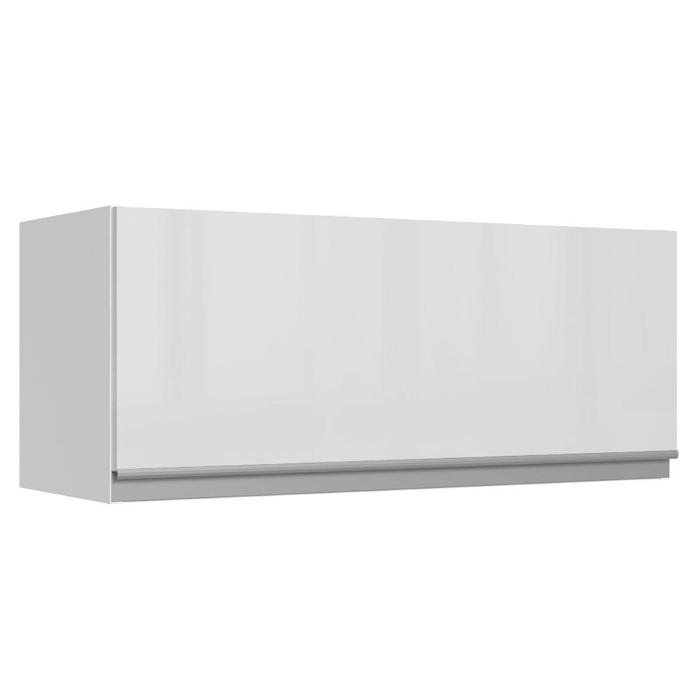 Armário De Cozinha Aéreo 100% MDF 80 cm Porta Branco Brilho Acordes Madesa - Home & Living
