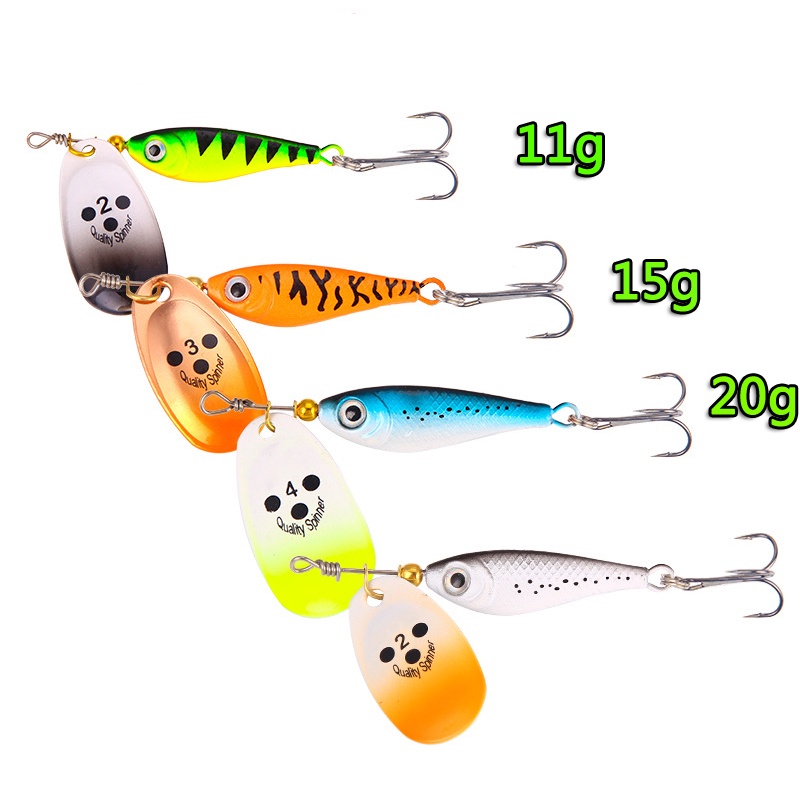 Isca Artificial 11g/15g/20g Com Colher De Metal De Pesca No Mar Rápido