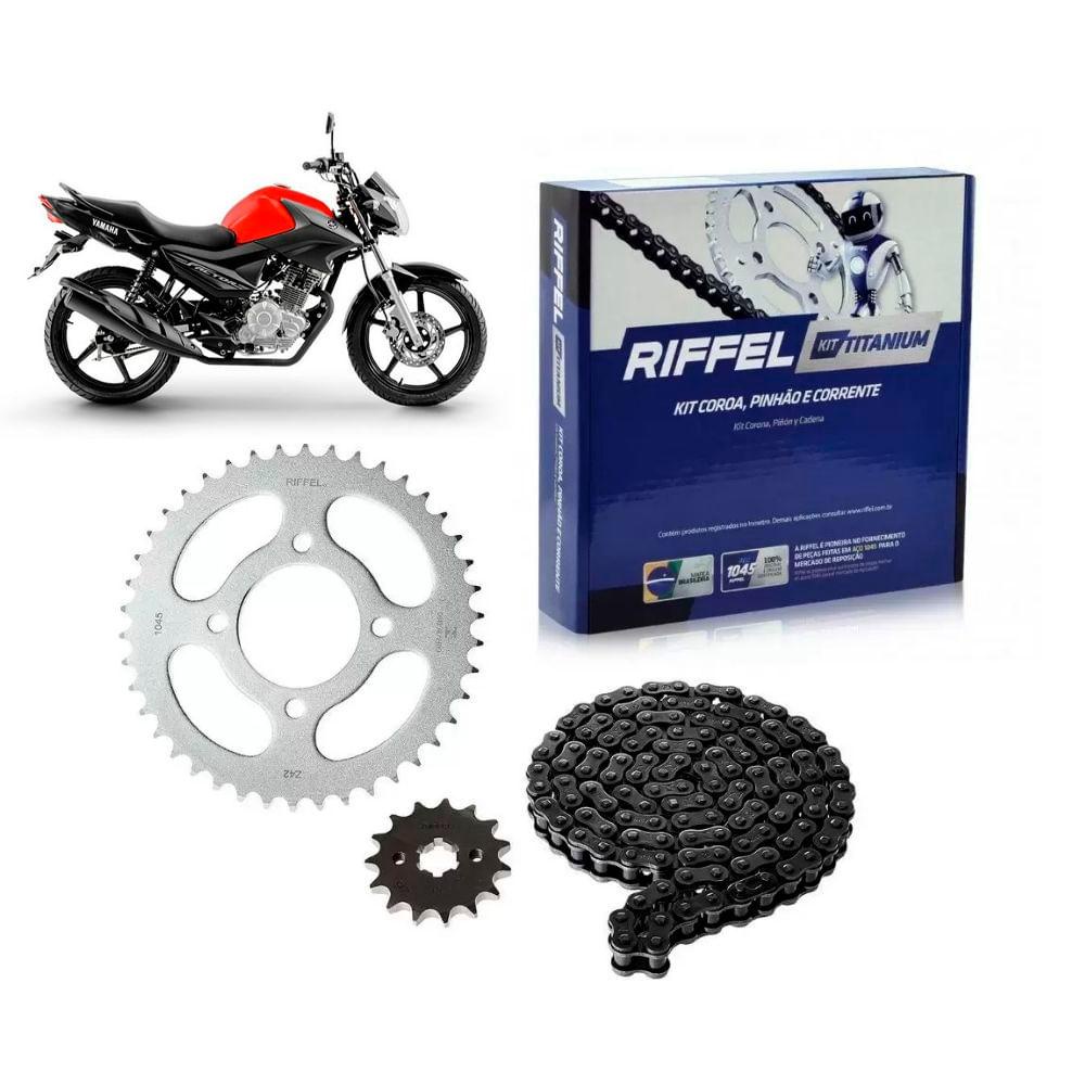 Kit Relação Riffel Yamaha YBR 125i Factor  2016-2022 em Oferta na Shopee