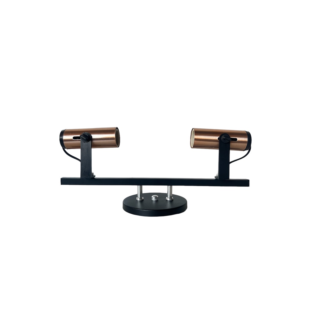 Trilho tubinho Duplo Preto com Cobre ( 2 lampadas) em Oferta na Shopee