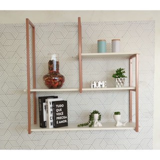 Kit prateleira estilo industrial completa com as prateleiras 1m por 95cm