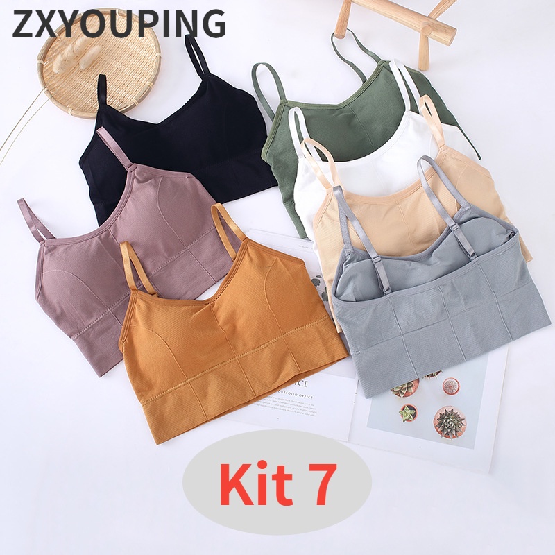 ZXYOUPING kit Sutiã Esportivo Ajustável Sem Costura Confortável Sexy Para Mulheres Yoga