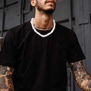 Vnox Colar De Corrente De Concha Branca Para Mulheres Homens 11MM em Oferta na Shopee