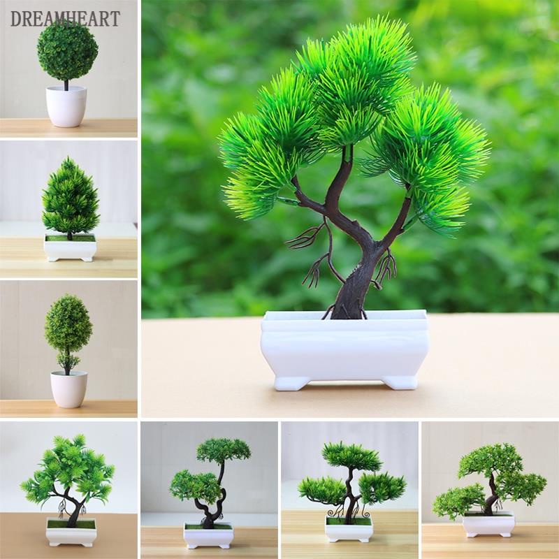 (Flor + Vaso) Planta Artificial Em Vasos De Grama Plantas bonsai Pequenas Decorações Arranjo Criativo mini Decoração De hotel