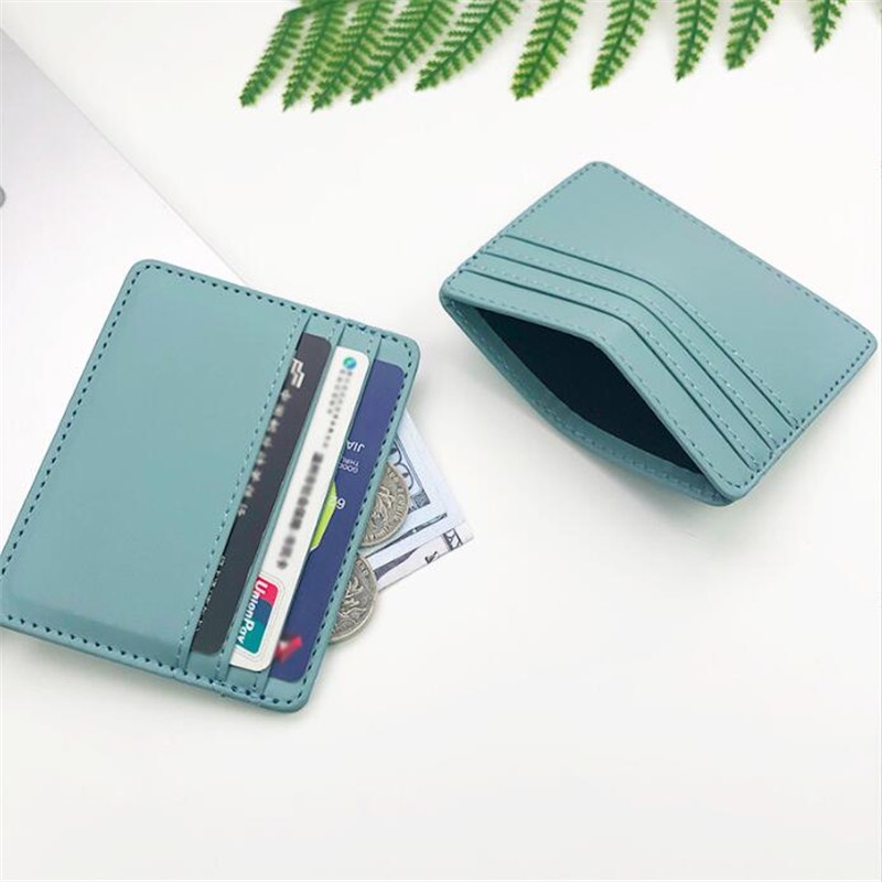 Porta-Cartões Slim Bank Cartão De Crédito De Identificação Moedas Organizador Mulheres Homens Fino Negócios Carteira