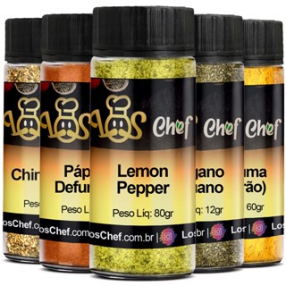 Kit 40 Temperos Ervas Especiaria no Pote Condimento Natural Até 130gr