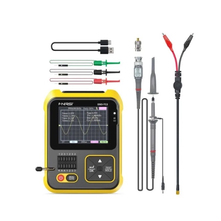 Osciloscópio E Testador De Componentes Fnirsi Dso-tc2 2 Em 1