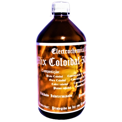 MIX MINERAL COLOIDAL ( O MELHOR) -  PRATA COLOIDAL+OURO COLOIDAL+ COBRE COLOIDAL+ PLATINA COLOIDAL 500ML VIDRO AMBAR FARMACEUTICO