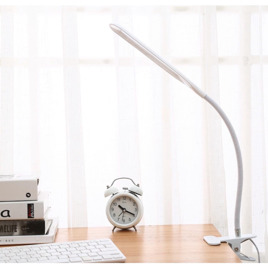 Luminária Led Ajustavel De Mesa Com Garra Manicure Maquiagem Leitura Usb