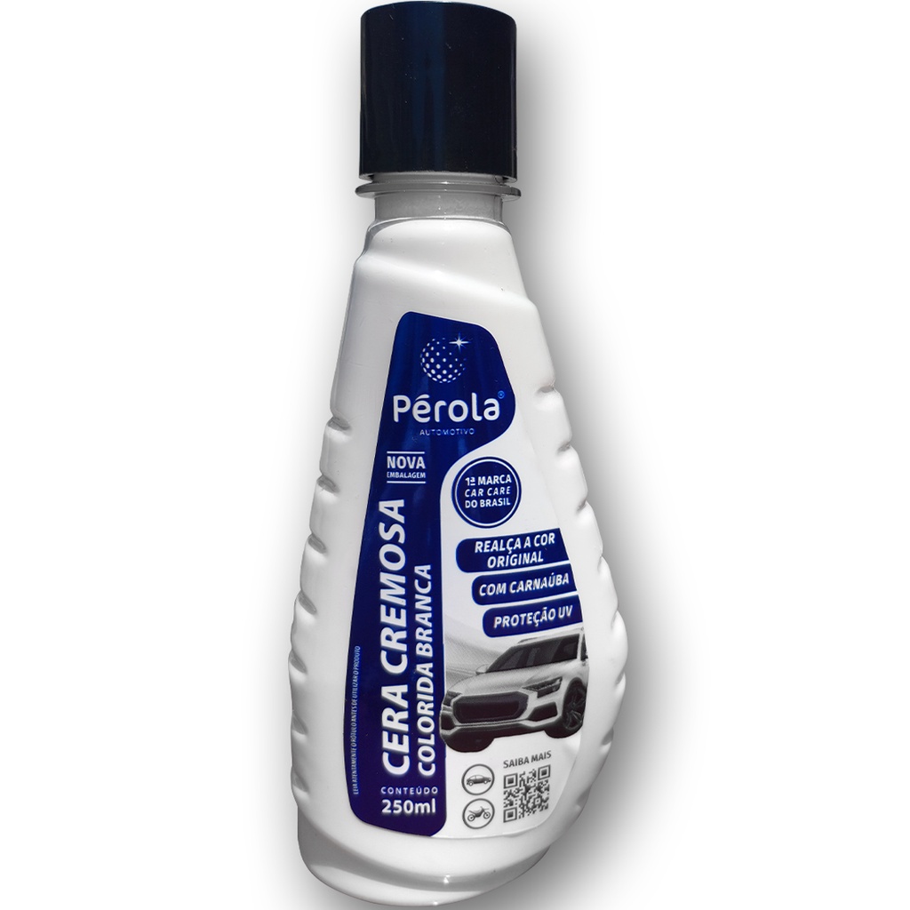 Cera Automotiva Tira Riscado Cor De Carro Branco 250ml