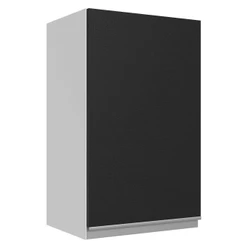 Armário de Cozinha Aéreo 100% MDF 40 cm 1 Porta Branco/Preto Acordes Madesa