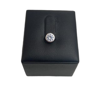 Pingente Ponto De Luz Prata 925 Legítima Zircônia Cristal 6mm