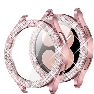 Capa Para Relógio Samsung Galaxy 5 4 40mm 44mm Acessórios Bling Moda Duas Fileiras Diamante Pára-Choques Watch 5 Protetora