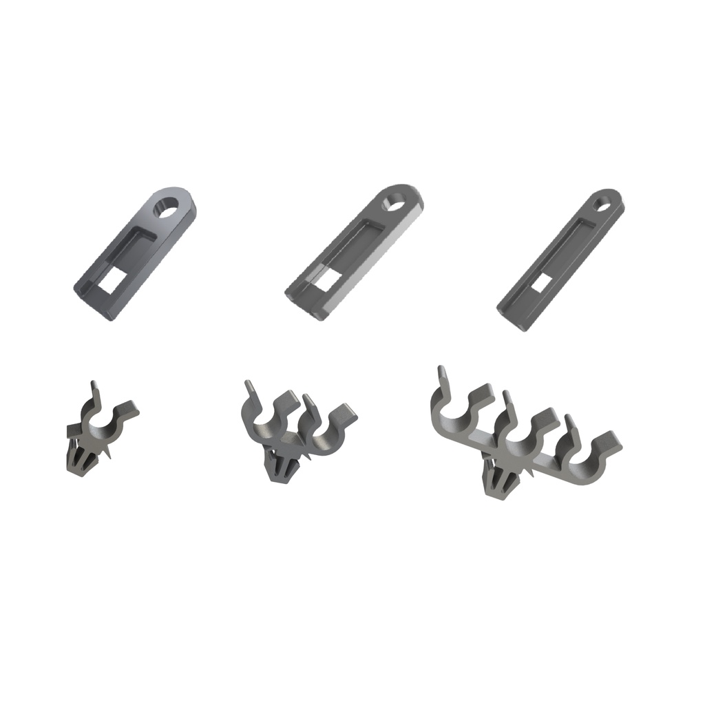 Kit suporte e grampo para fixação dos cabos de vela - Fiat e GM