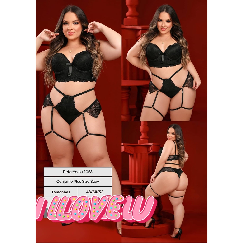 Conjunto Plus Size Sexy Lingerie Plus Size Hoby Plus Size Body Plus Size Shopee Brasil