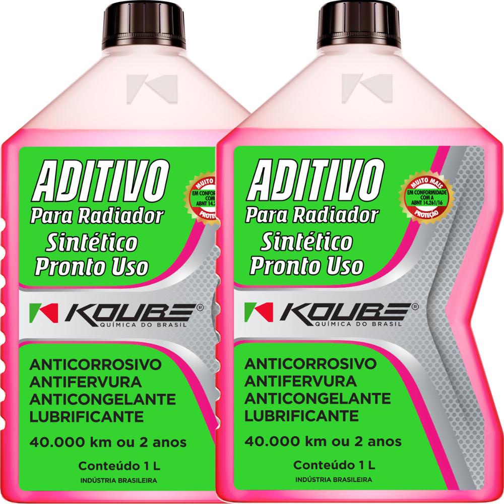 Aditivo Fluido Radiador Sintetico Pronto Uso Koube Rosa 2 L