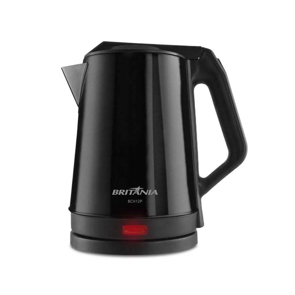 Chaleira Britânia Elétrica 1,9 Litros Bch12p Inox Preto em Oferta na Shopee