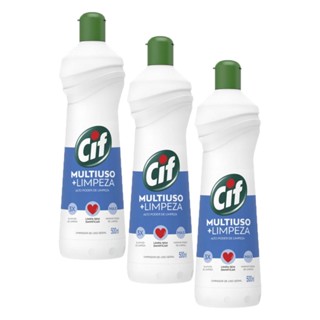 Kit 3 Limpadores Multiuso Cif + Limpeza 500ml cada