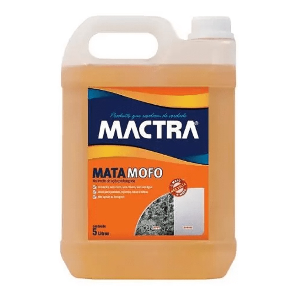 Mata Mofo Mactra 5 Litros - Ação Prolongada Mofo Não Volta Anti Mofo (Teto de banheiro, guarda roupa, parede, armário)