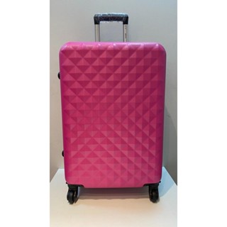 Mala de viagem Média Pink, 23kg para avião, em fibra, de rodinha. Medida: 64x26x42. Ref: 4...