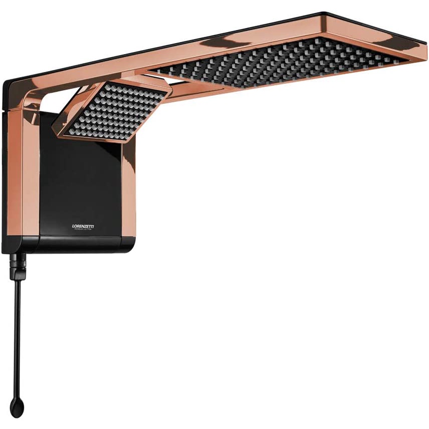 Chuveiro Elétrico Ducha Acqua Duo Rose Gold Preto 127V 5500w Lorenzetti