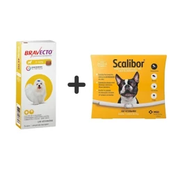 1 BRAVECTO 112,5MG (2 A 4,5KG) + 1 COLEIRA SCALIBOR 48CM