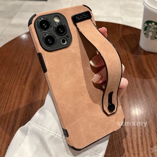 Capa De Celular Com Alça De Pulso De Camurça Para IPhone 14 12 13 Pro Max Macia 14plus Outono Traseira