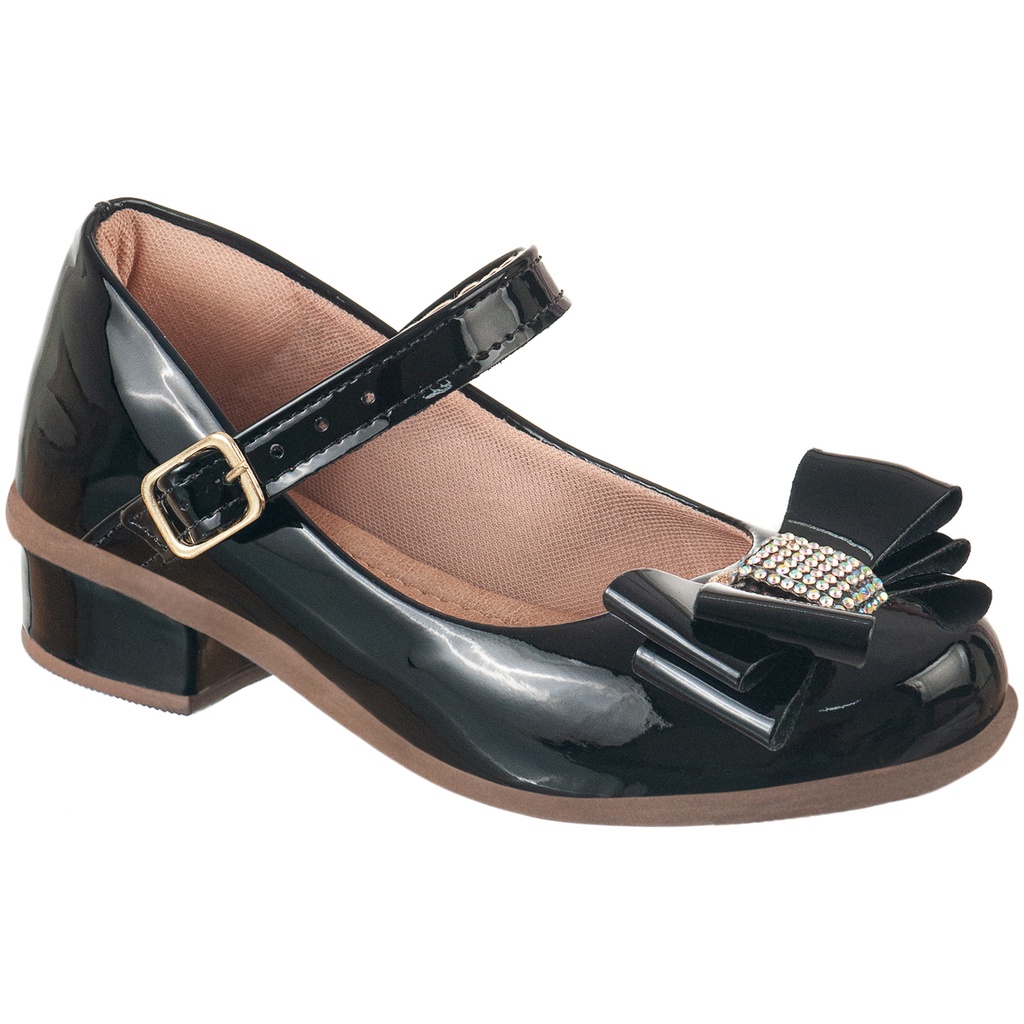 Sapatilha Infantil Feminina Laço Mini Strass Duplo Boneca Salto Baixo Alto Médio Macio Festa Moda Blogueira Confortável em Oferta na Shopee