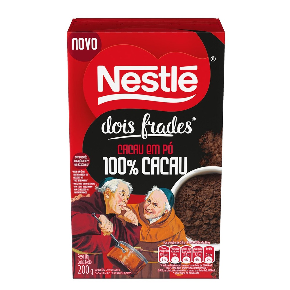 Cacau em Pó NESTLÉ DOIS FRADES 100% Cacau 200g