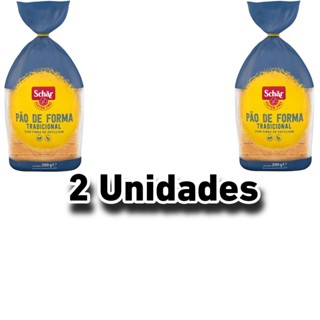 2 Unidades Pão de Forma Tradicional Sem Glúten e Lactose 200g Schar