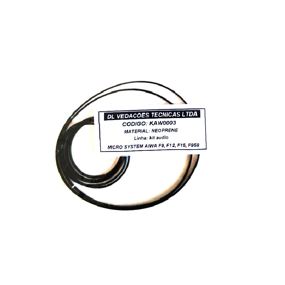 Kit Correia Aiwa System F9, F12, F15, F959 (03 correias no Tape) Cod. AW0003
