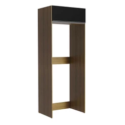 Porta Geladeira 1 Porta Basculante Rustic/Preto Glamy Madesa