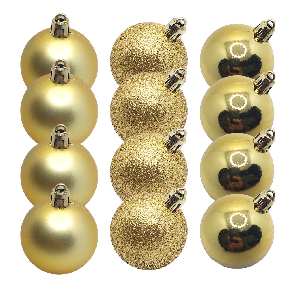 Kit Bolas De Natal Grande 5cm Com 12 Unidades Lisa Brilho e Glitter Bolinhas  De Decoração Para Árvore De Natal Cor Vermelha Dourada Prata Ou Rose |  Shopee Brasil