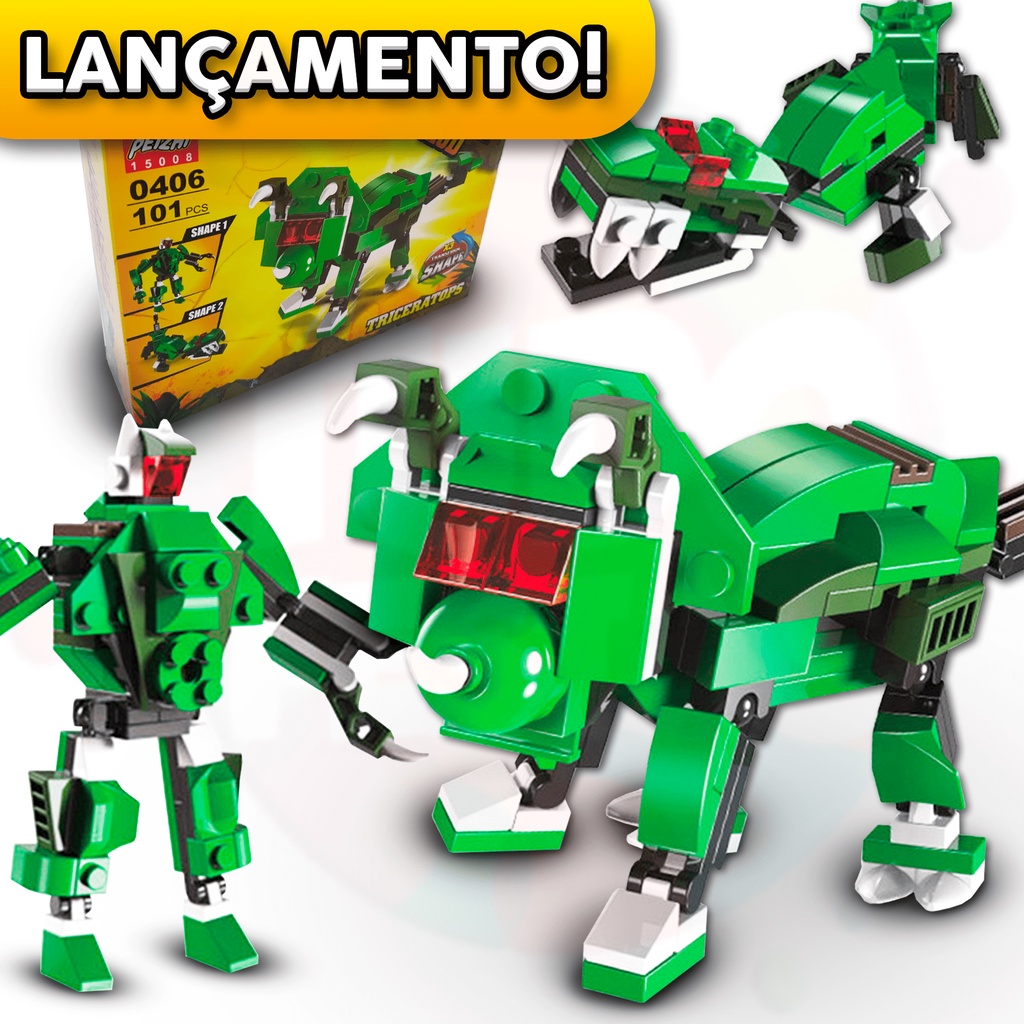 Brinquedo De Montar Dinossauro Tipo Lego Jurassic World Colecionável Mundo Jurássico