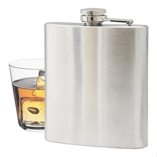 Cantil de Bolso em Aço Inox 230ml – Porta Bebida Whisky, Vodka e Rum em Oferta na Shopee