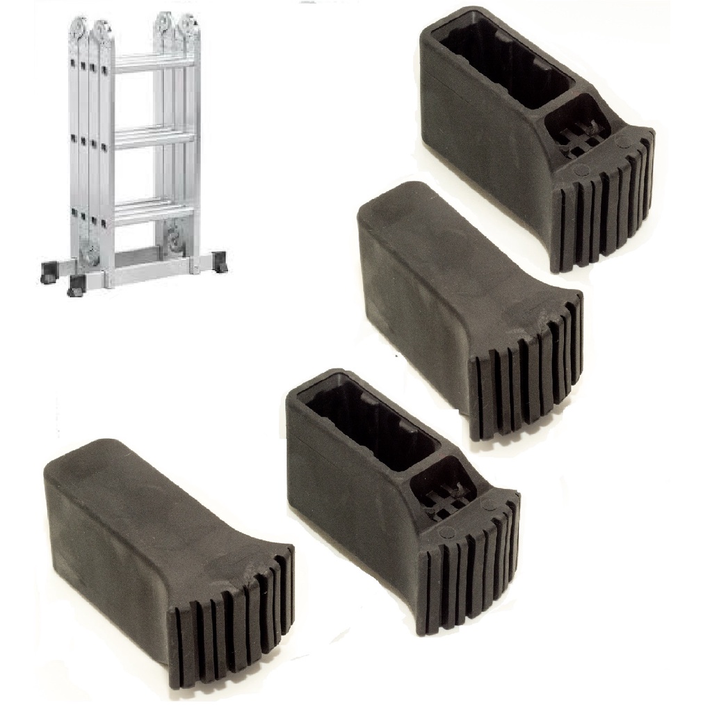 Pé Sapata Borracha Escada Articulada Antiderrapante Multifuncional 60mmx19mm 4 Frisos (Kit 4 Und) em Oferta na Shopee