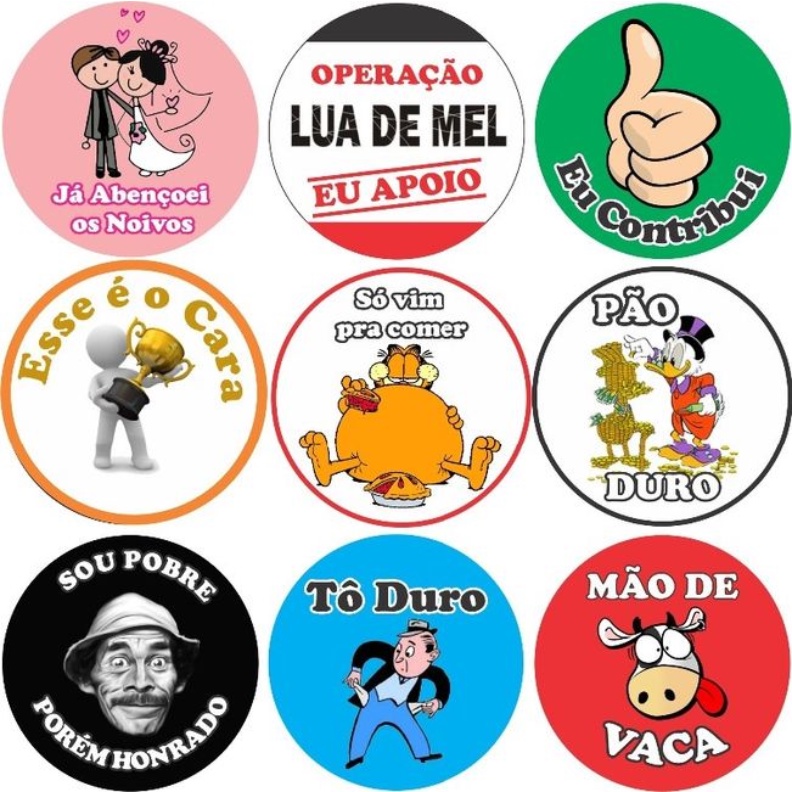 KIT 120 ADESIVOS GRAVATA OPERAÇÃO LUA DE MEL CASAMENTO