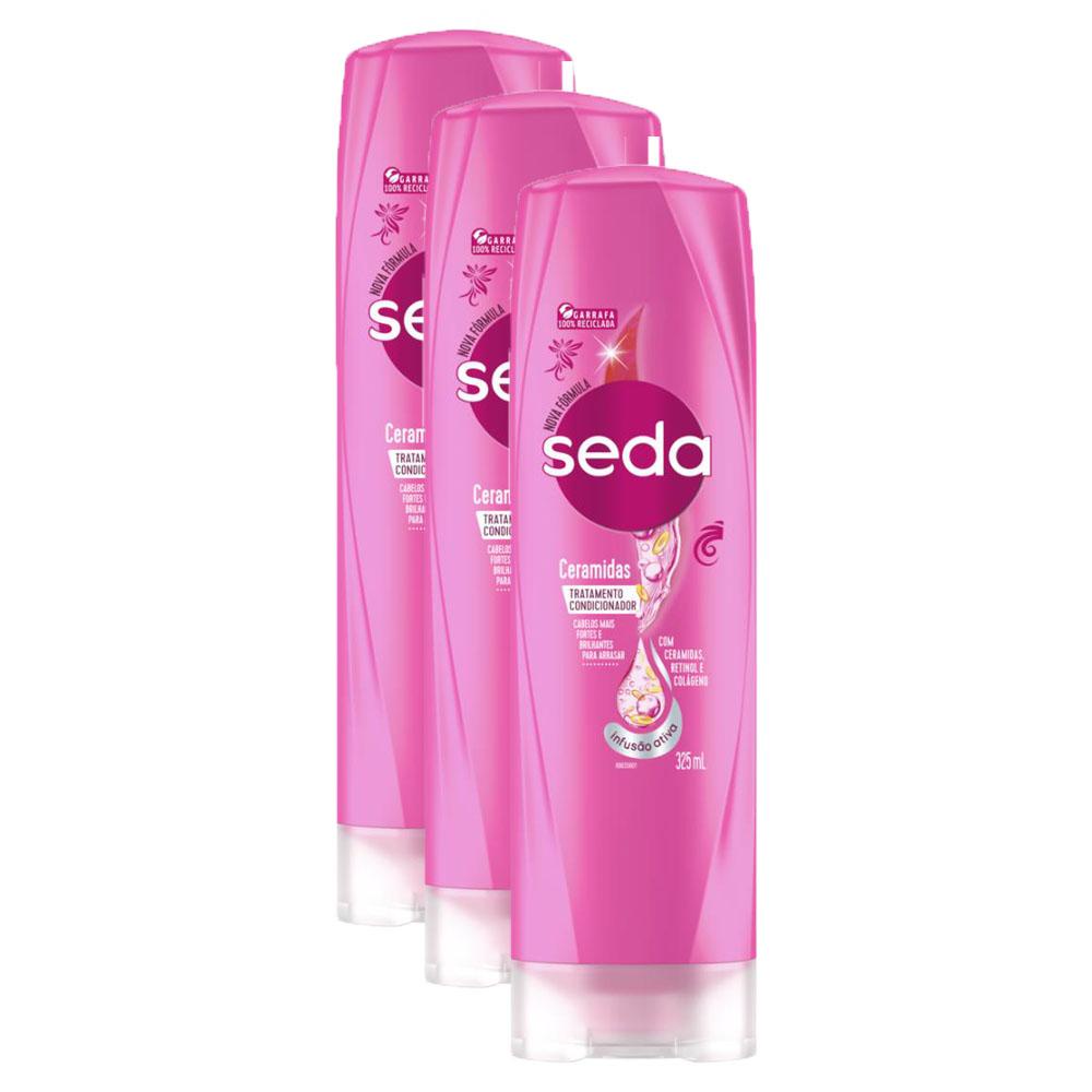 Kit com 3 Condicionadores Seda Ceramidas 325mL em Oferta na Shopee