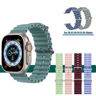 Pulseira De Silicone Com Alça Oceânica Para Apple Watch Series 11 10 9 ultra 2/3 49mm 46mm 45mm 41mm 44mm 40mm 42mm 38mm em Oferta na Shopee